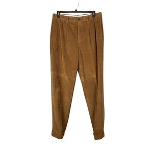 Brooks Brothers Elliot Brown Corduroy Pleated Pants W36 L34